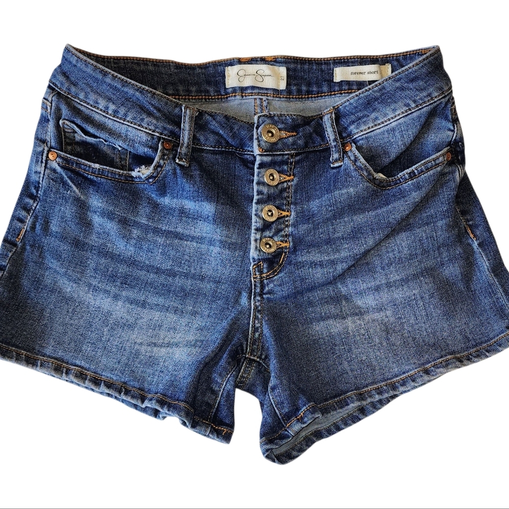 🔥‎ Jessica Simpson FOREVER SHORT Denim Women's Stretch Pockets Blue Shorts 27🔥